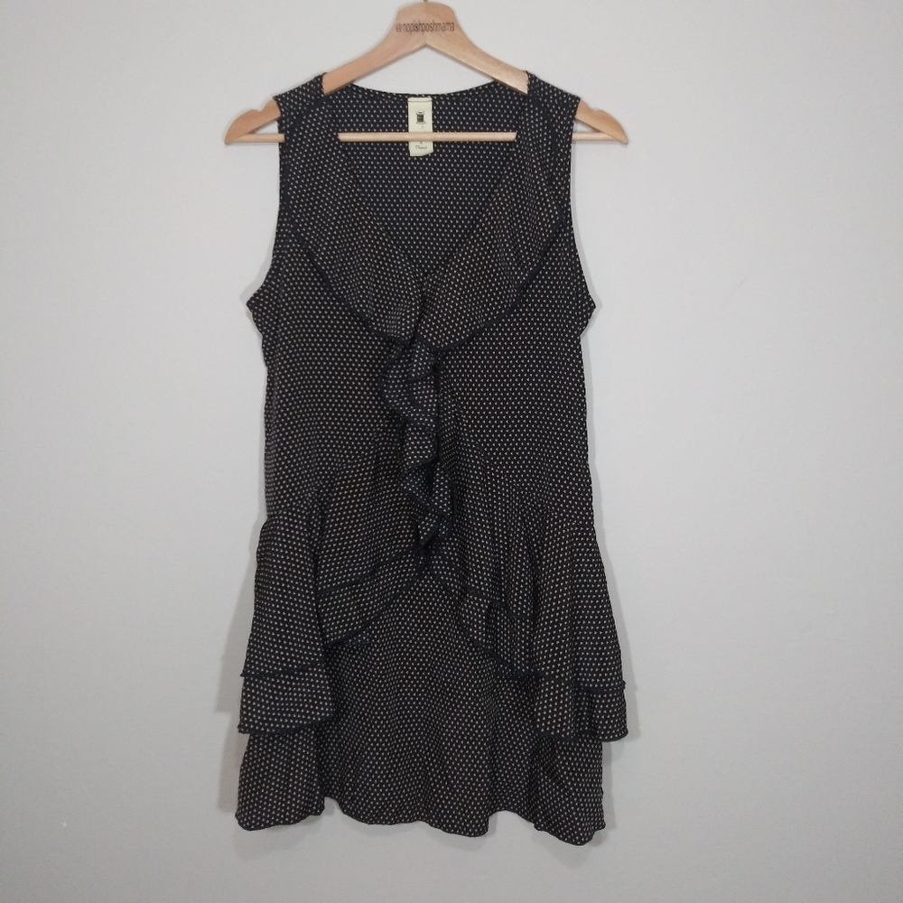 Needle & Thread Ruffle Dress Triangle Pattern Size Small - Picture 2 of 9